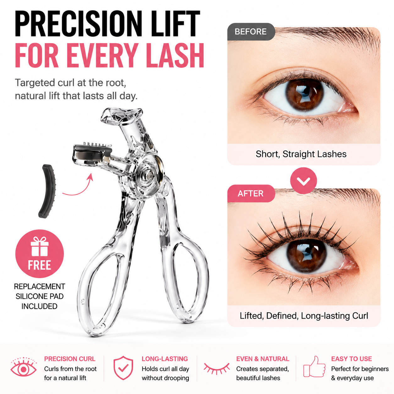 Professional eyelash curler 💗 This little gadget lets me sleep an extra 5 minutes every day!
