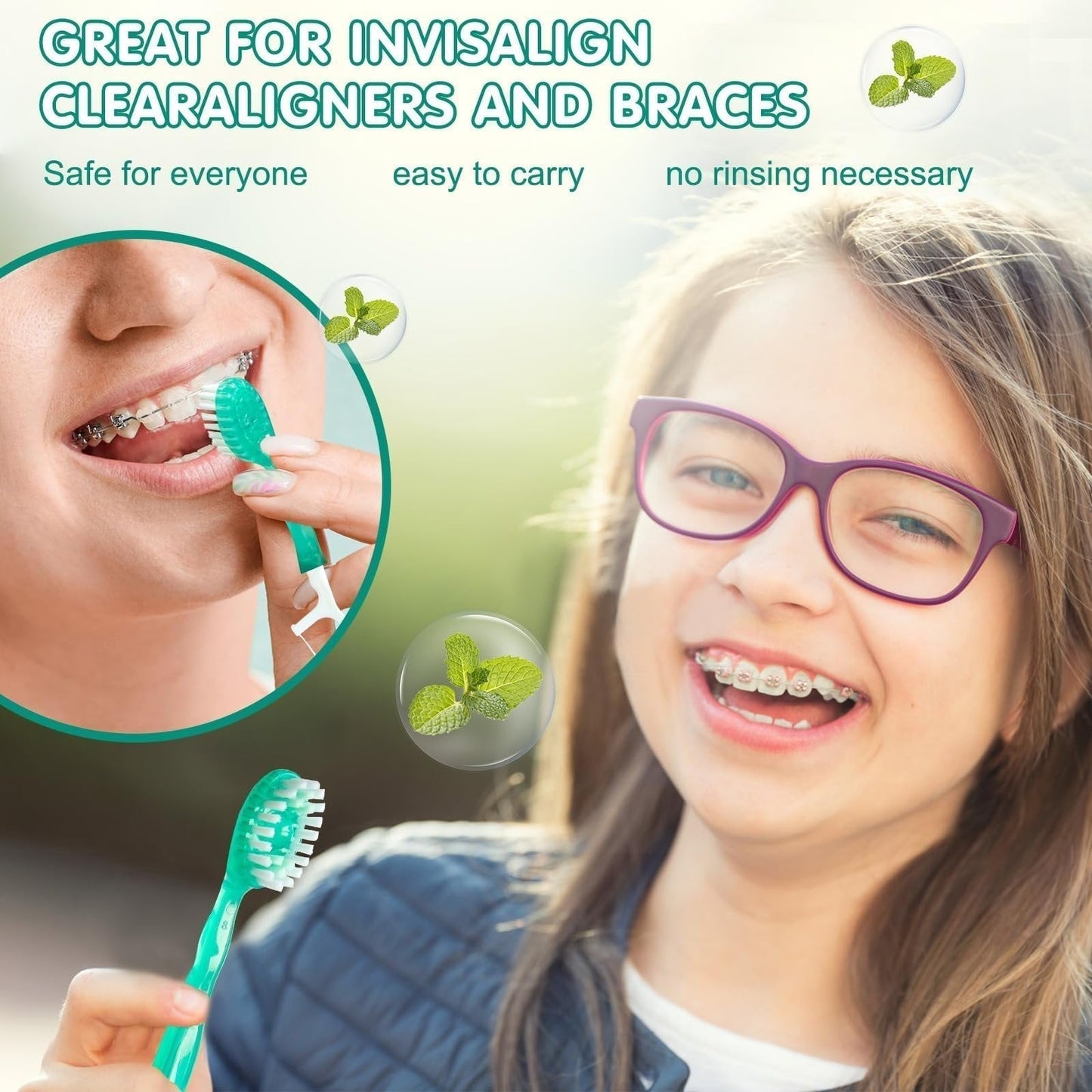 🎁5 in 1 Mini Toothbrush & Floss & Tongue Scraper & Toothpick Set